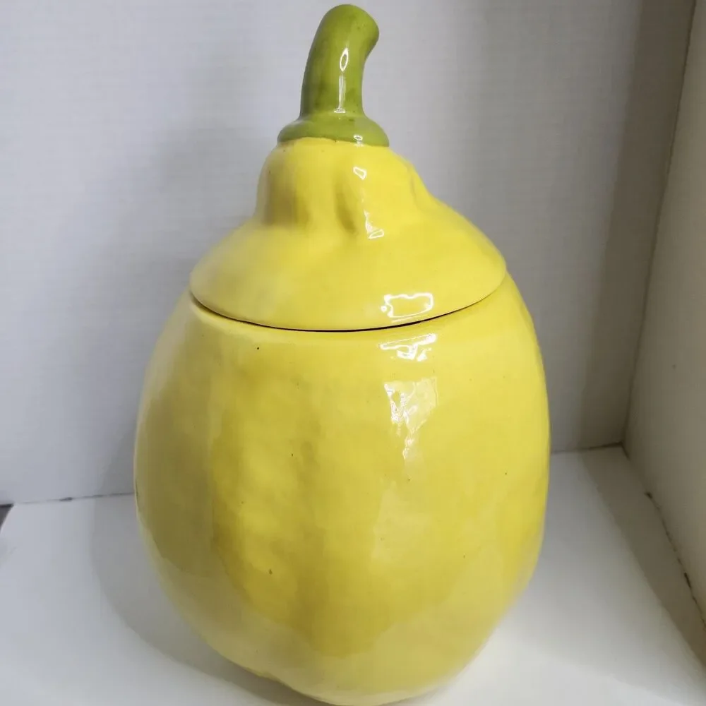 Vintage Large Yellow Lemaon Cookie Jar